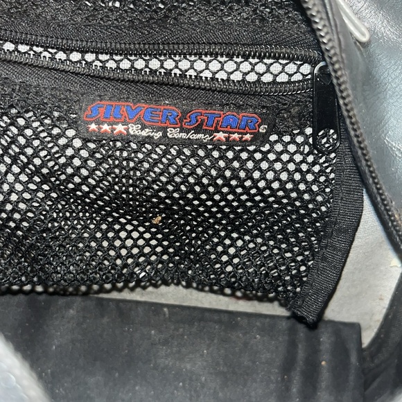 Vintage Y2K Rare Silver Star Black and Gray Bowling bag Purse - Picture 9 of 11